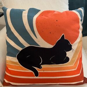 🔥 Colorful Cat Print Throw Pillow
